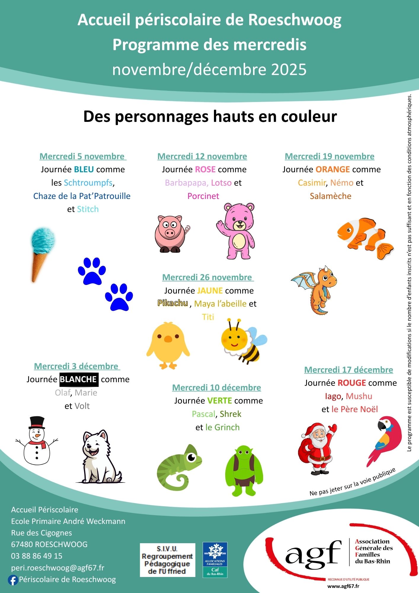 Mercredis nov-dèc 25 Mercredis nov-dèc 25